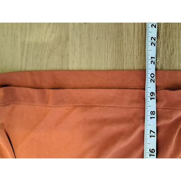 MADEWELL WOMEN'S RUSTY ORANGE SANDWASHED JERSEY GATHERED LONG SLEEVE TOP Sz XS - Picture 6 of 7